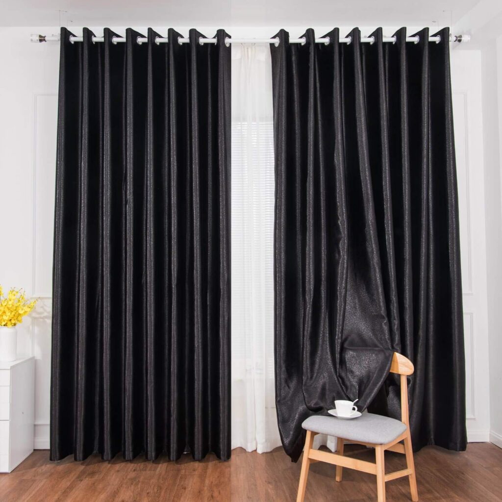 Black Houndstooth Curtains Add Style to Modern Homes