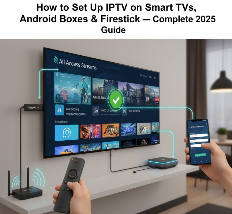 How to Set Up IPTV on Smart TVs, Android Boxes & Firestick — Complete 2025 Guide